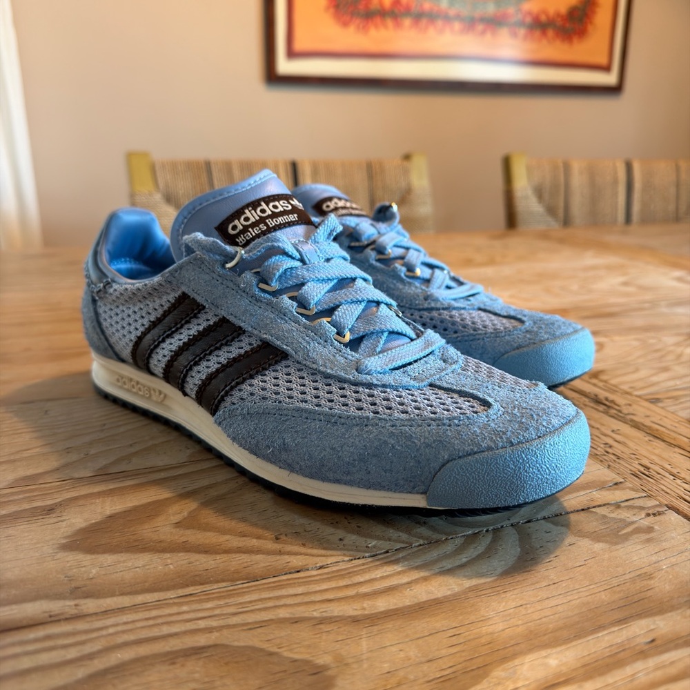adidas x Wales Bonner SL72 Knit Light Blue Brown Mesh Sneakers [Size 8.5]